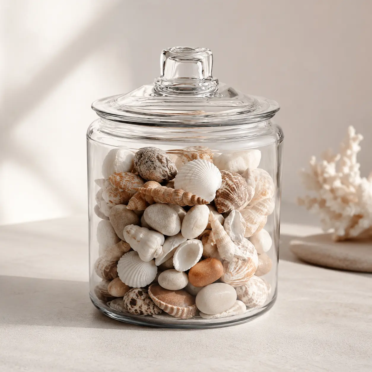 Heritage Hill 1-Gallon Glass Storage Jar with Lid for Pantry Organization and Display