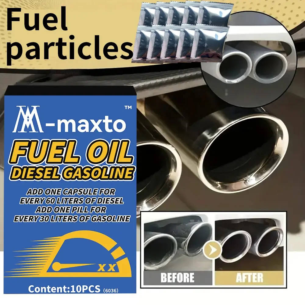 1 Box/10Pcs Car Fuel Additive Clean Fuel System Remove Carbon Deposits Save Fuel Boost Power Auto Maintenance Tools