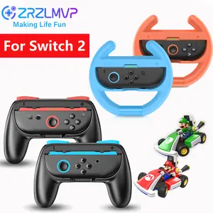 Switch2 Steering Racing Wheel Controller Grips for Switch 2 Joy Con Accessories Joycon 2 Hand Holder for Mario Kart World Handheld Gamepad