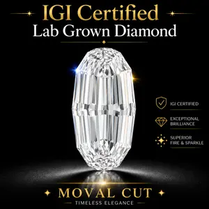 【Moval Cut】IGI Certified Lab Grown Diamond - 1 Ct