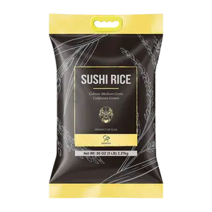 Soeos Premium Sushi Rice, Calrose Rice, Medium Grain, White Sticky Rice, 80 oz (5 lb), Low Carb Rice