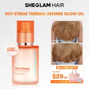 SHEGLAM HAIR Hot Streak Thermal Defense Glow Oil Elixir - 100ml Lightweight Frizz Control Nourishing Shine Drops