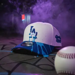 New Era 59FIFTY/9FORTY MLB LA Dodgers Hat | High Crown Flat Brim Baseball Cap For Men & Women, White Royal Blue Snapback, Embroidered LA Logo, Adjustable Fit, Premium Urban Streetwear Fashion Collector Edition 2026