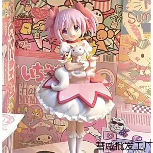 Puella Magi Madoka 18cm Magica Aniem Figure Kaname Madoka Action Figure Magic Girl Model Decor Statue Dolls Toys Christmas Gift