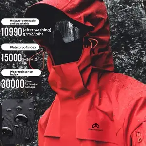 Suzaku red jacket hard shell rainstorm grade three-in-one autumn and winter coat men's waterproof outdoor wear jacket batch