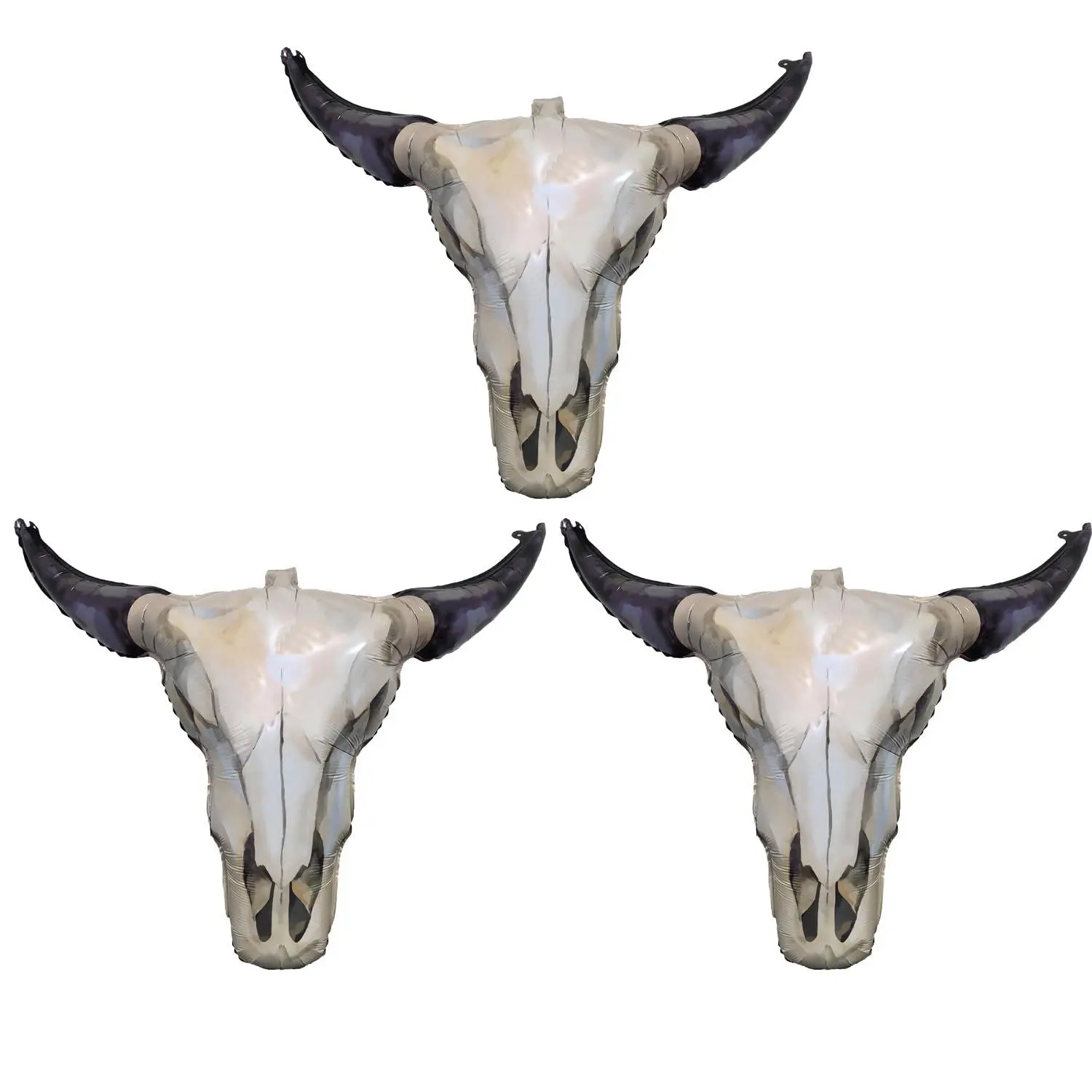3Pack Western Long Horn Cow Party Balloons, Cowboy Longhorn Aluminium Foil Balloon For Party Wall Cowgirl Decorations Last Rodeo Bachelorette Party Supplies