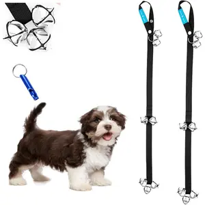 Doorbells  Potty 2 Pack  Bells Adjustable Door Bell  Bells for Potty  Your Puppy The Easy Way  7  Large Loud DoorBells Plus Whistle