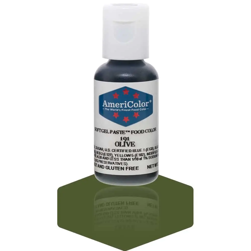 AmeriColor, Olive, .75 Ounce, Soft Gel Paste Food Color