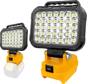 Rechargeable Wireless LED Work Light, Emergency Handheld Light, Ultra-Bright Construction Floodlight, Multifunctional with Dual USB Output, Ideal for Outdoor Activities, Camping, Car Repair, Emergencies, Construction Site Lighting, and as a Gift for Men