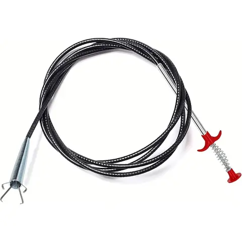 Drain Snake with 4-Prong Flexible Grabber Claw - 79 Inch Drain Auger Plumbing Clog Remover for Hair Removal, Food Scraps in Kitchen Sinks, Deep Straight or Slightly Curved Pipes