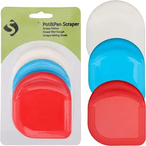 Pan Scraper, Pack Of 3 | Pan Scraper Tool | Pot Scraper | Dish Scraper | Dish Scraper Tool |   Grip Design - No Slipping Unlike Other Scrapers