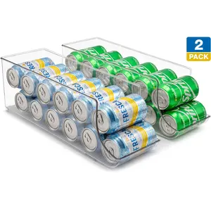 Sorbus Fridge Bins Soda Can Organizer (2 Pack) - Keep Your Beverages Organized - Racks