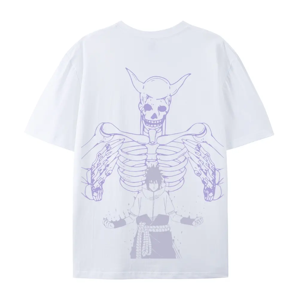 Naruto Sasuke Uchiha Susanoo Chakra Anime Tee Cotton Tshirt Unisex Streetwear Couple Gift Graphic Design