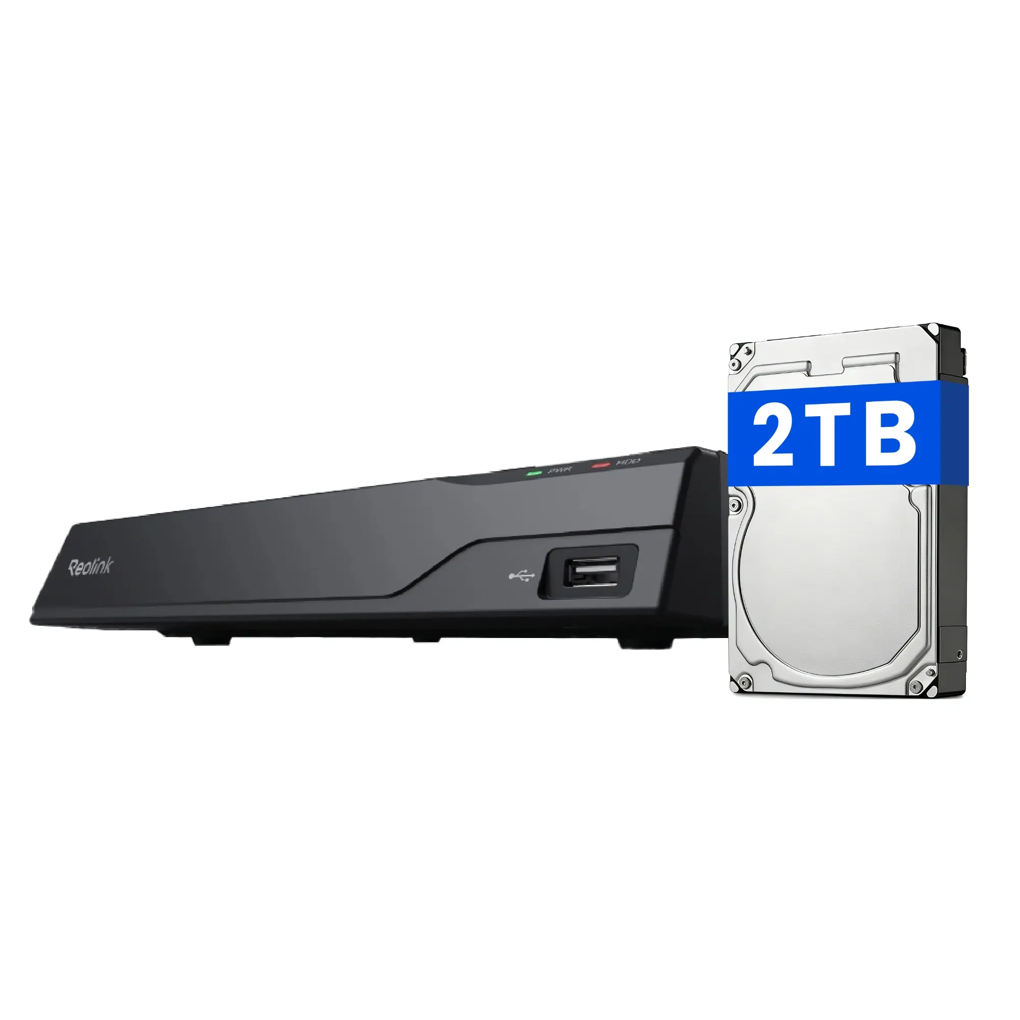 Reolink 8-Channel NVR Recorder with 2TB HDD, Supports PoE/Wi-Fi Cameras & 24/7 Local Recordings, RLN8-410