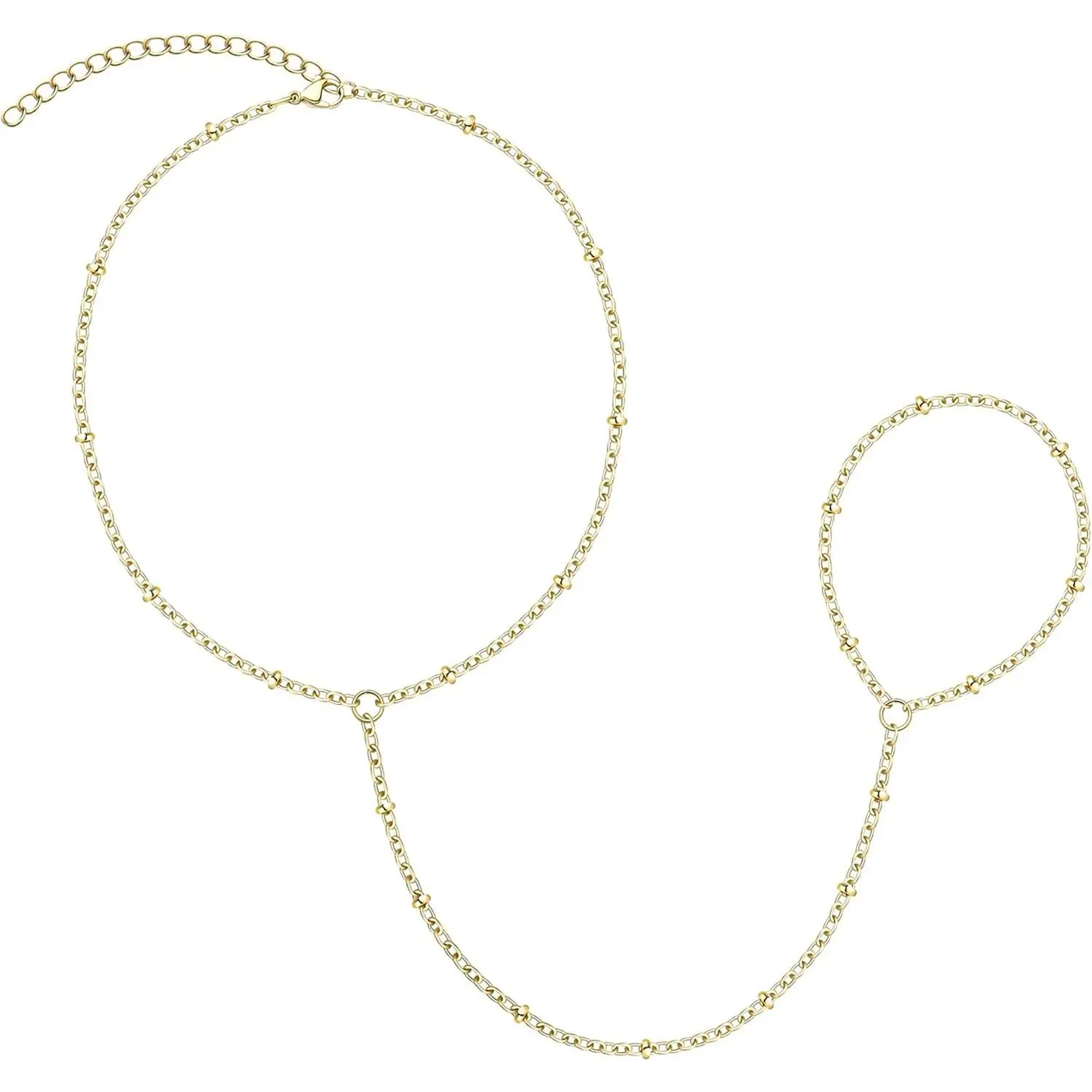 Gold Hand Chain Bracelet for Women Trendy, Dainty 14k Gold Plated Ring Bracelet Hand Chain Finger Ring Slave Cuff Bracelet Cubic Zircon Hand Jewelry for Women Accessories Gold Hand Chain Bracelet for Women Trendy, Dainty 14k Gold Plated Ring Bracelet Hand Chain Finger Ring Slave Cuff Bracelet Cubic Zircon Hand Jewelry for Women Accessories