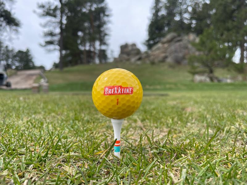 Brekkline Max3 Golf Balls - 3 Piece Urethane - Red & Yellow, 6 Packs Each + 30 Pack Brekkline Tees