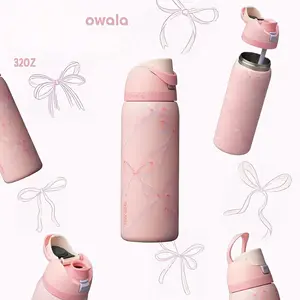 Owala 32oz FreeSip Water Bottle “Sugar Plum Fairy” – Leak Proof, Insulated Stainless Steel, Gym & Daily Hydration