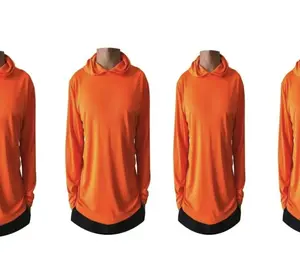 long-sleeved t-shirts Menswear Mesh Top Hoodie Polyester Fabric Streetwear