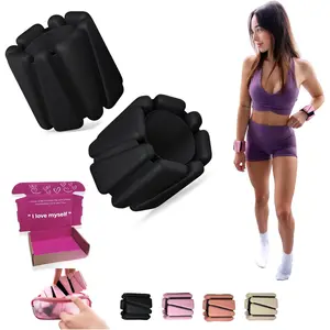 Pilates Wrist & Ankle Weights for Women - 2 lb Ankle Weights (Set of 2, 1 lb Each) |  Weights for Women Adjustable | Arm Weights for Walking, Yoga, Cardio & Strength