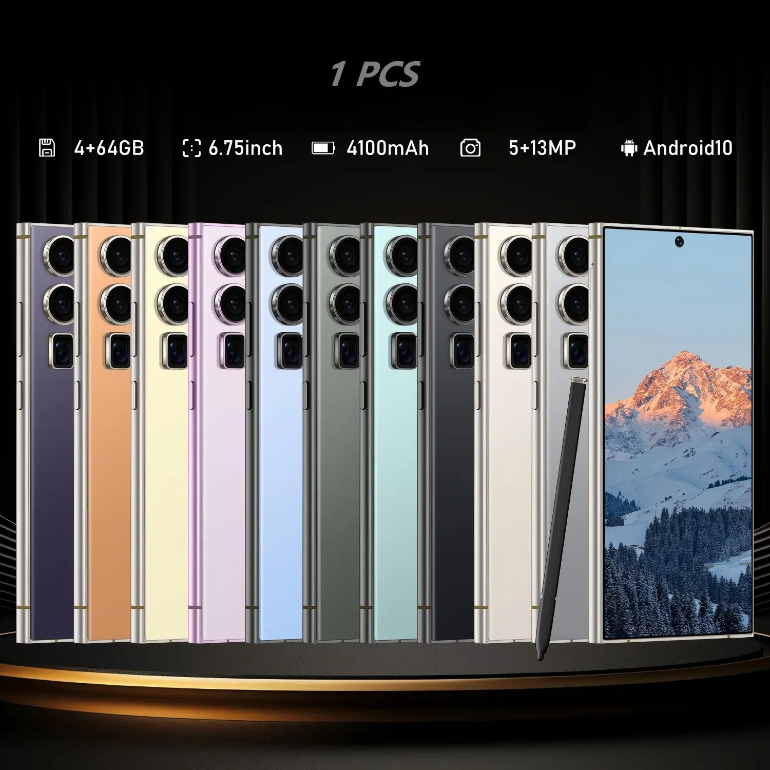 6.75-inch Large-Screen Smartphone, 4100mAh Long-Lasting Battery, 4GB RAM + 64GB Storage, Octa-Core Processor, Dual Cameras, Android 10, 4G Dual-SIM