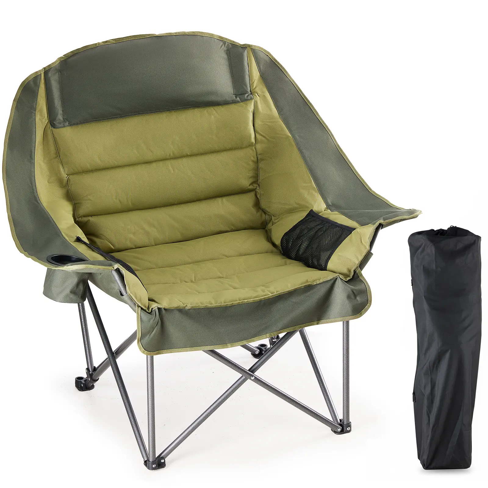 Extra Oversized Outdoor Foldable CaCarrying Bag, Camping Chair with 500lbs Capacity and Sturdy Material, Suitable for Beaches, Hiking and Camping