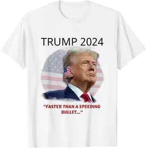 TRUMP 2024 Faster than a Speeding Bullet VINTAGE TEE Unisex T-Shirt Hoodie Sweatshirt Tank Top