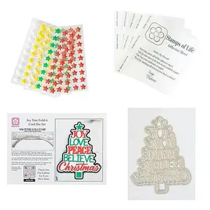 Crafts & Sewing Stamps of Life Joy Tree Fold-It A2 Card Die Set