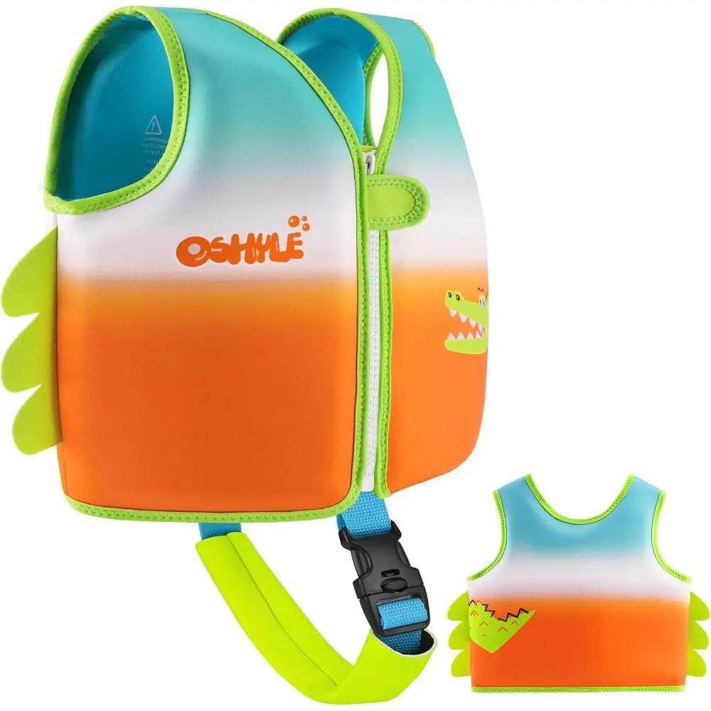 Kids Swim Vest with Crotch Strap-Neoprene Swim Trainer Vest for Toddlers 1-9 Years, Boys & Girls, with Adjustable Straps