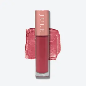 JULE Jetset Lip Gloss - Sparkly Pink Lipgloss with Mega Shine & Shimmer - Vegan, Cruelty-Free, Moisturizing Formula with Shea Butter - Iconic Baby Pink Shimmer Lipstick Makeup