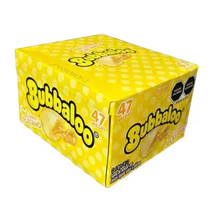 Bubbaloo Platano Gum Banana Flavor - 47 Pieces Chewing Gum Snack Bubblegum mexican candy dulces sour gummy bubble center