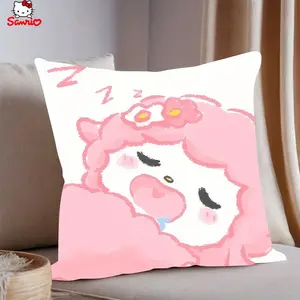 BZ 1pc Sanrio My Melody Pillowcase & Cushion Cover - Adorable My Melody Face & Iconic Design, Soft Bedspread Cover Compatible for All Rooms, Bedrooms, Dorms, Kawaii Decor (No Insert Included)