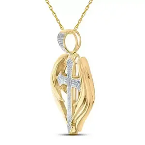M2-Street Faith | Dual Wings Cross Necklace | Rapper Inspired Statement Charm for Bold Style