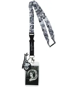Junji Ito Collection ID Lanyard Breakaway Badge Holder w/Character Card Slug Girl Rubber Charm for Keys Keychain Wallet