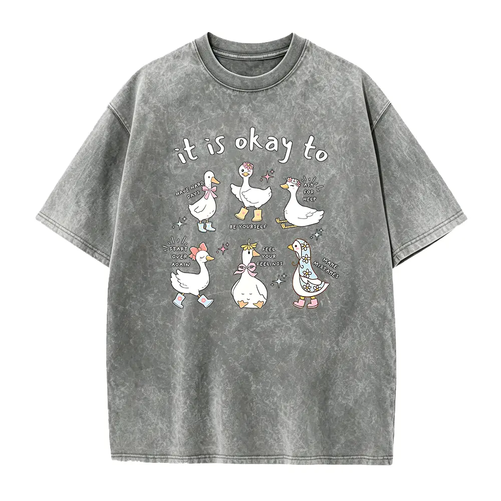 Washed T-shirt-Grey