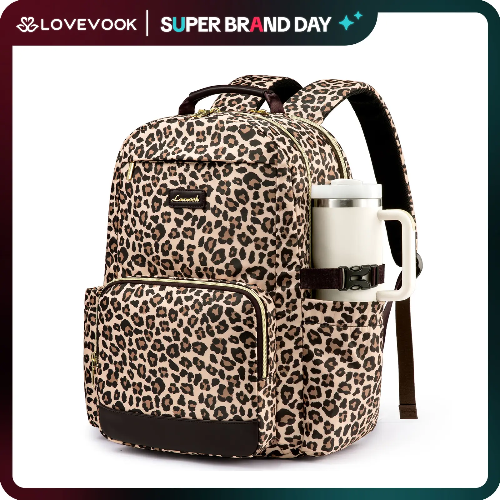 LOVEVOOK Laptop Backpack for Women with Pouch Pocket for Large Capacity Cup, 15.6-18 Inch Laptop Computer Bag Travel Backpack Purse, Waterproof Work Business Backpack College Teacher Bags. TikTokShopBackToSchool