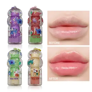 Gege Bear Moisturizing Lip Balm, Hydrating and Anti-Chapping, Reduces Fine Lines, Daily Lip Care, Local Base Lip Color
