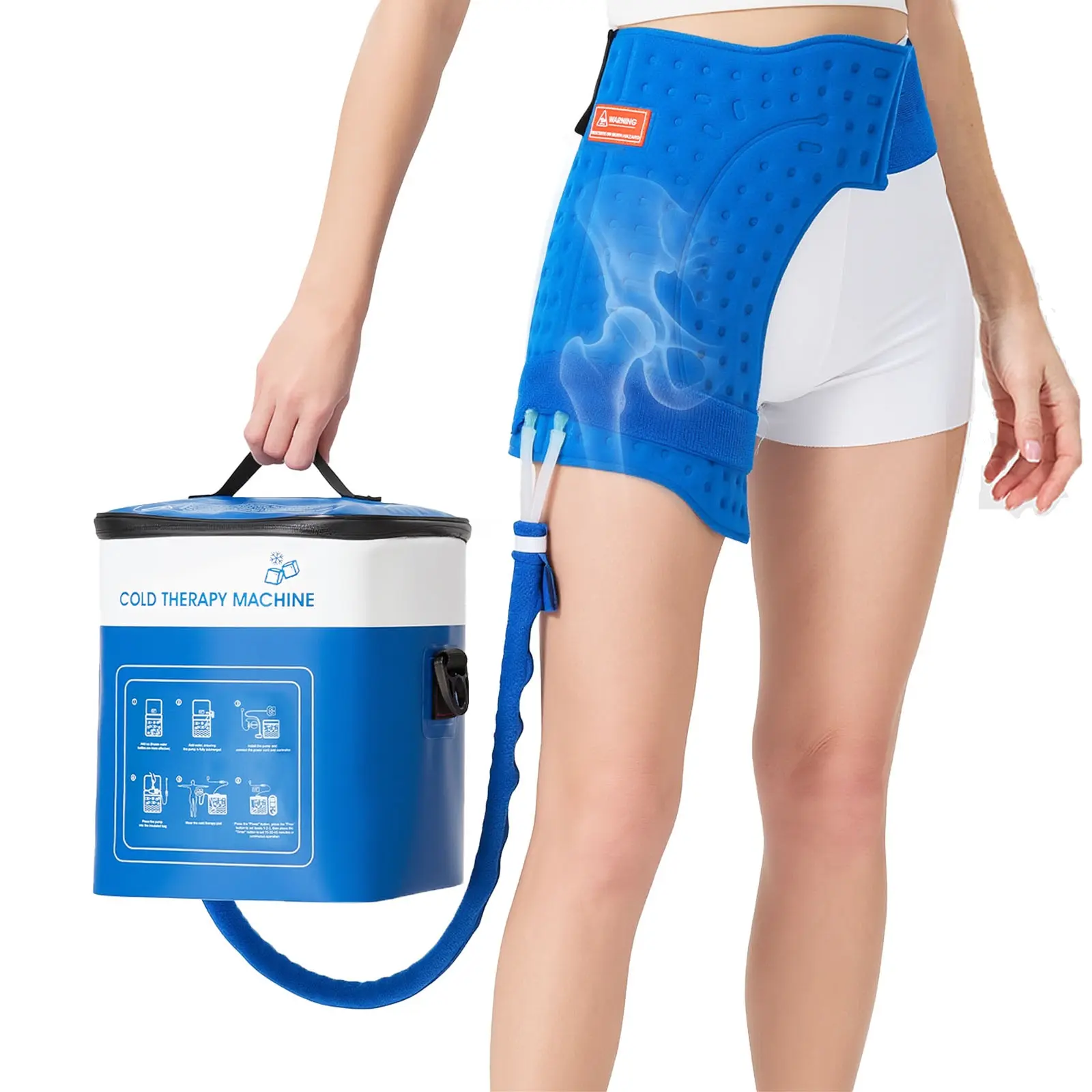 Cold Therapy Machine for Hip,  Ice Machine for Hip After Surgery with Pressure Regulator & Programmable Timer, Ice Wrap Pad Cryotherapy System for Injuries Recovery Surgery Pain Relief