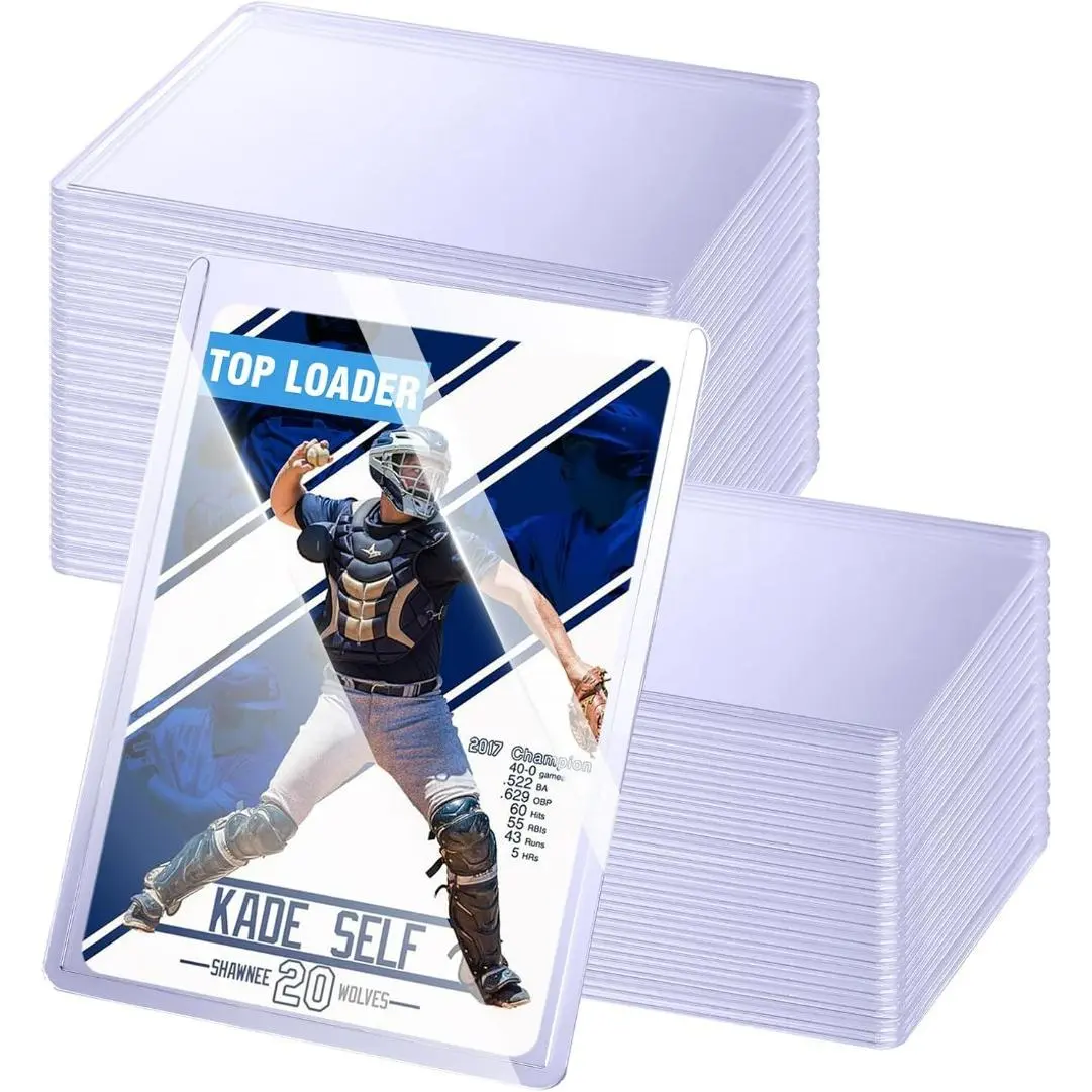 hard sleeve card Jumbo Sleeves, 5.4" x 7.5" Rigid Print Protectors Clear Plas CLEGAMERS LLC Hard Card Sleeves | Protective