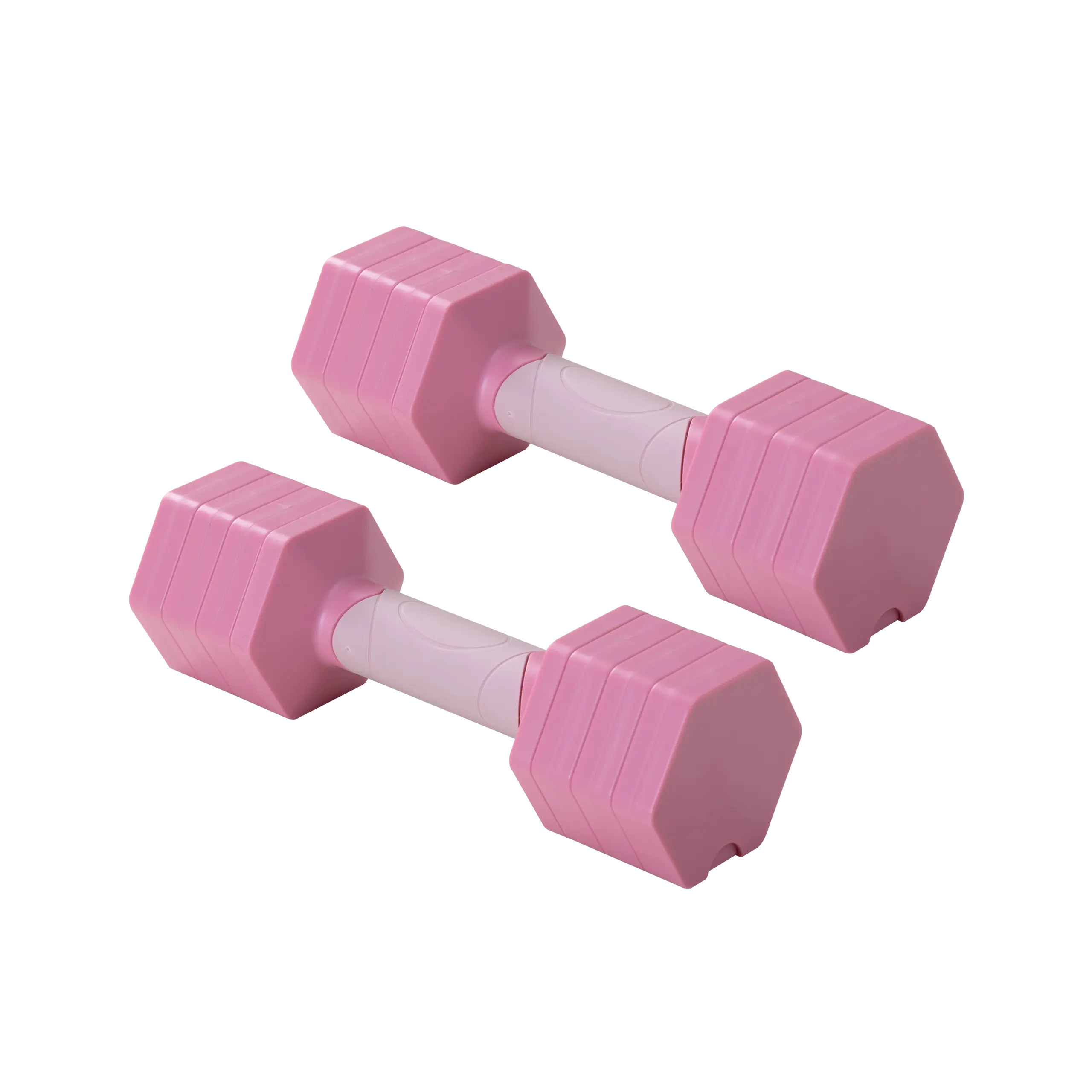 Adjustable Dumbbell Set with Weight Plates, Non-Slip Handle, Quick Adjustment System, Black and Yellow (Pink - 5 lb Pair)