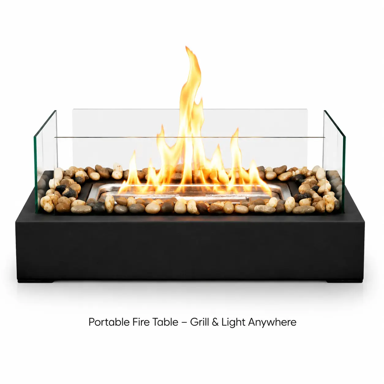 Portable Tabletop Fire Pit – Smokeless Mini Fireplace for Indoor & Outdoor