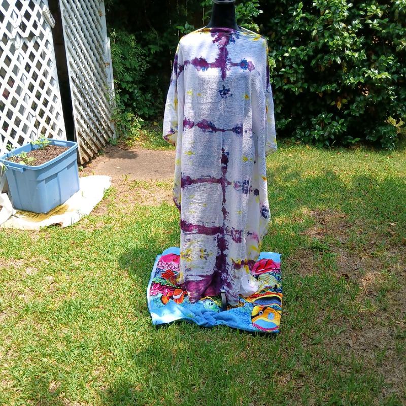 Royal Dreams Tie Dye Maxi Dress with Batwing Sleeves - Perfect for Vacation and Casual Wear - Womenswear moo moo dresses black girls baati tied ye