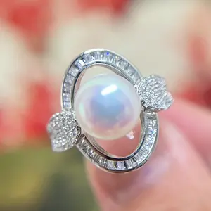 SR Pearl Co.  Freshwater Pearl 14K Gold filled Ring One Size Fits ALL Women Everyday Elegent Style Eye-catching Women Gift