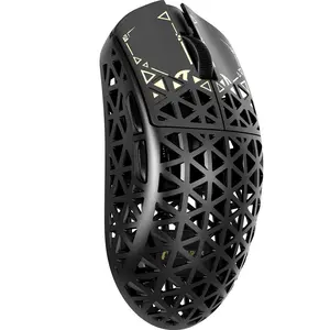 ATTACK SHARK R5 Ultra Wireless Gaming Mouse,39g Superlight Carbon Fiber Hollowed-Out,PAW3950MAX Optical Sensor Nordic 52840 MCU 8K Polling 42K DPI,Tri-Mode Programmable Mice