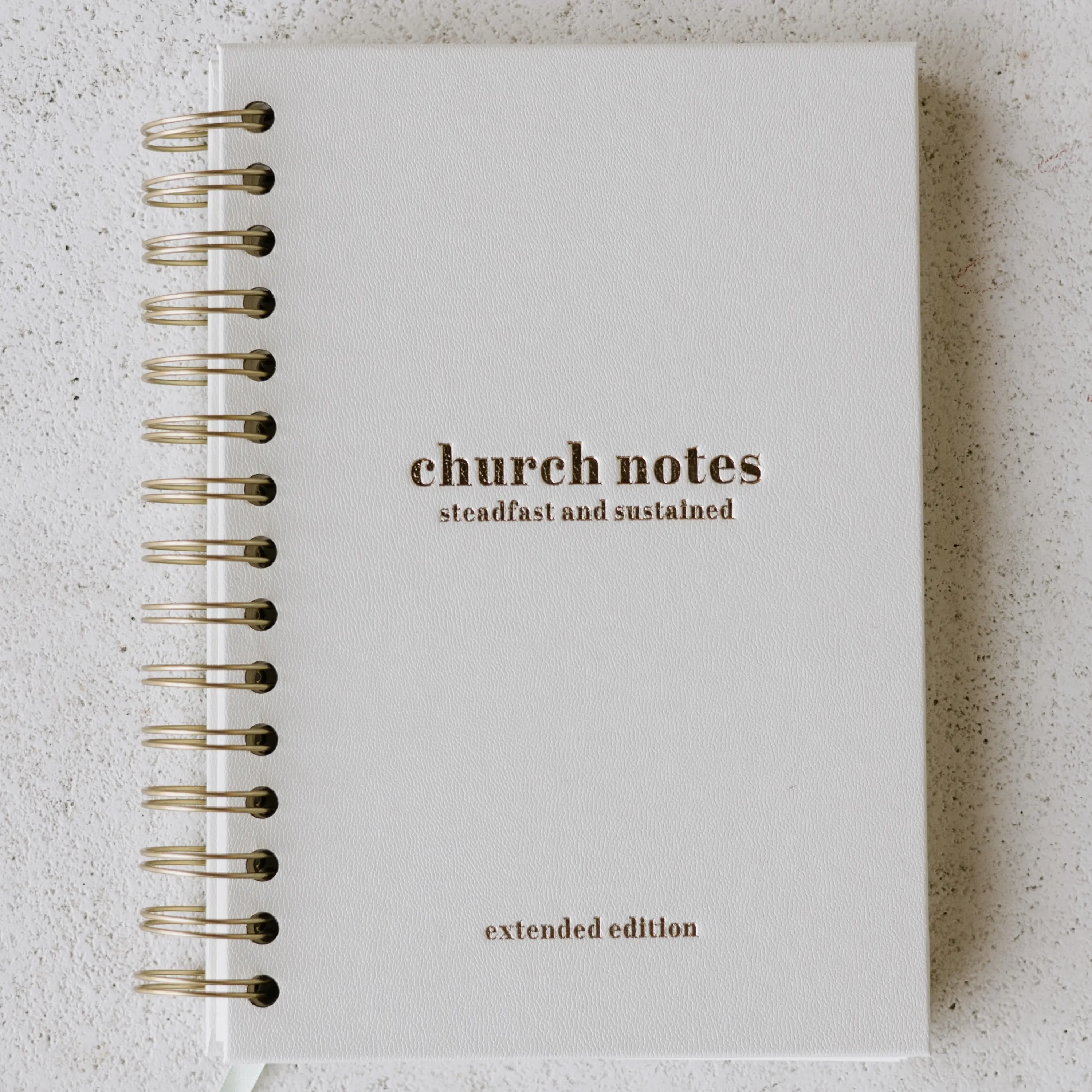 Steadfast and Sustained Extended Edition Guided Spiral-Bound Church Notes Notebook - for Sermon Key Points, Bible Verses Application, Podcast Takeaways - Christian Adult Gift (Office Stationery), Spiral Bound Notebooks