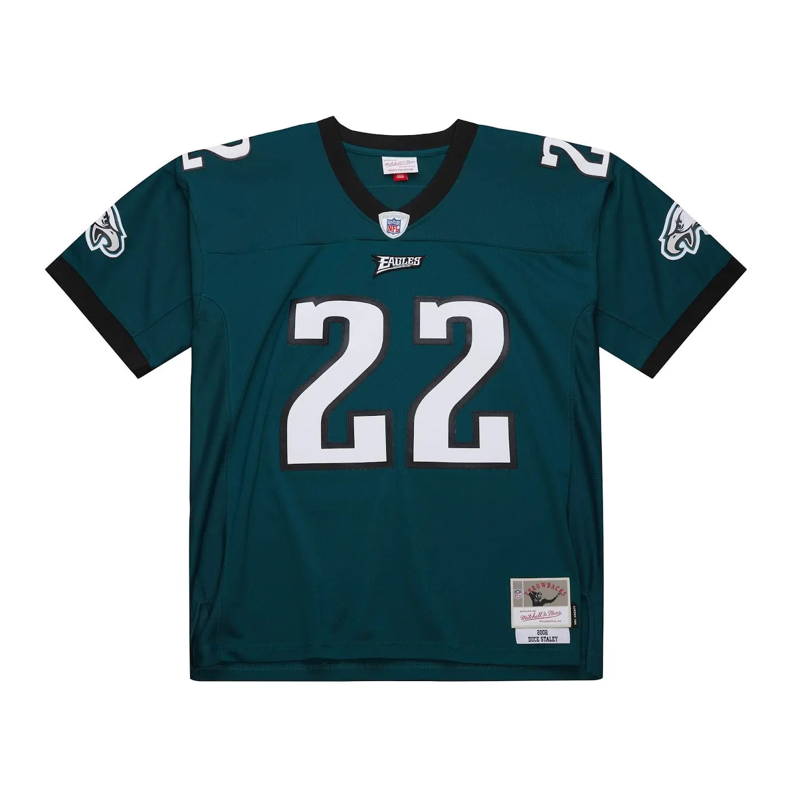 Duce Staley Philadelphia Eagles 2002 Midnight Green Legacy Jersey NFL Throwback Mitchell & Ness