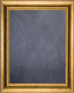 Framed Chalkboard - Antique Gold Finish Frame - Curved