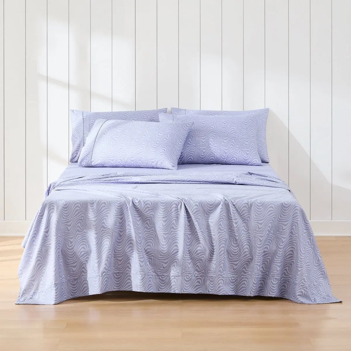 Lush Decor Retro Waves Sheet Set - Soft Microfiber, Swirl Pattern, OEKO-TEX Certified, 3-Piece Set for Bedrooms
