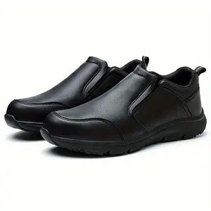 boots men Slip-on labor protection shoes men's non-slip waterproof casual black chef shoes Boy Footwear