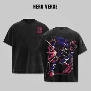 Metal Sonic Cotton T-shirt, Vintage Graphic Tee Washed For Fans Sonic the Hedgehog Game,Printed Crew Neck T-Shirt Oversize, Graphic Streetwear T-shirt, T-shirt Unisex Hot 2025 MGY