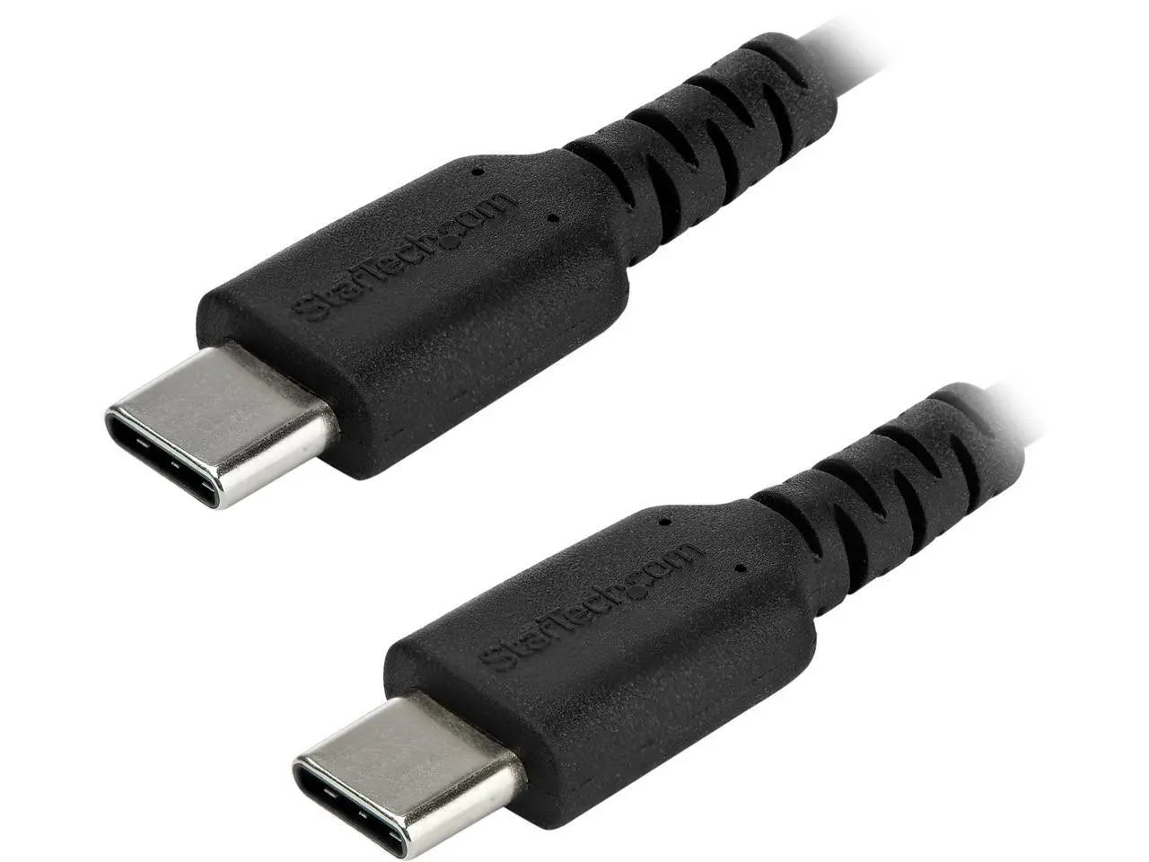 StarTech.com RUSB2CC1MB 1m (3.28 ft.) USB C Cable - Durable USB 2.0 Type C Cord - Data & Charging - Male to Male - Black (RUSB2CC1MB)